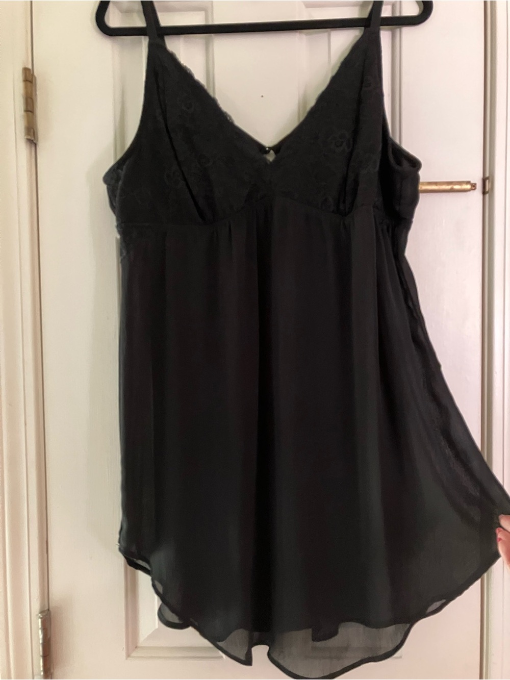 Torrid Sleep Size 2 (18-20) Lace Lined Bralette Black Mesh Babydoll
